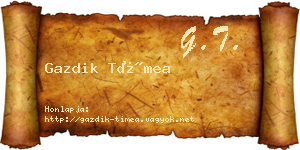 Gazdik Tímea névjegykártya